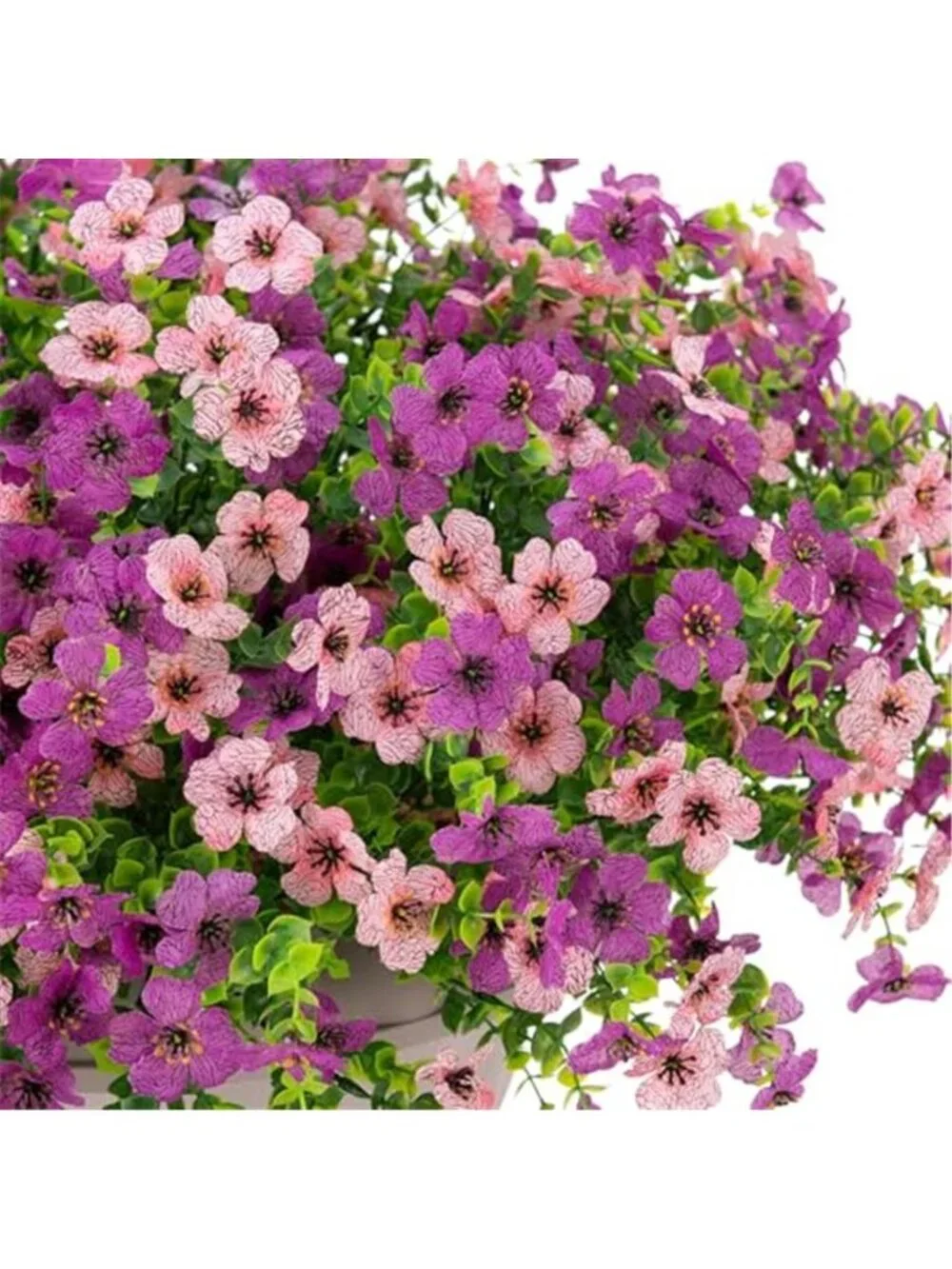 12 Bundle Faux Silk Daisy Flowers Outdoor UV Resistant Purple Pink Patio Porch